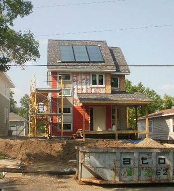 Habitat for Humanity's Net Zero House under construction, courtesy Dan Handeen