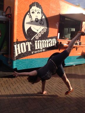 Jumping for joy, courtesy Hot Indian Foods