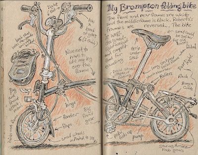 Ken's sketch of his bike