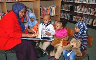 Story hour at the Franklin Library